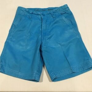Calvin Klein boys boys shorts in aqua color size 6​